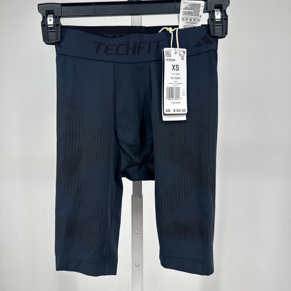 Adidas TECHFIT Pro Series Resiltech Shorts Half Tights Mens XS Black Compression